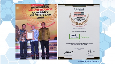PT Pool Advista Finance Tbk. Mendapatkan Penghargaan Indonesia Multifinance Company of the Year 2019 dari Warta Ekonomi